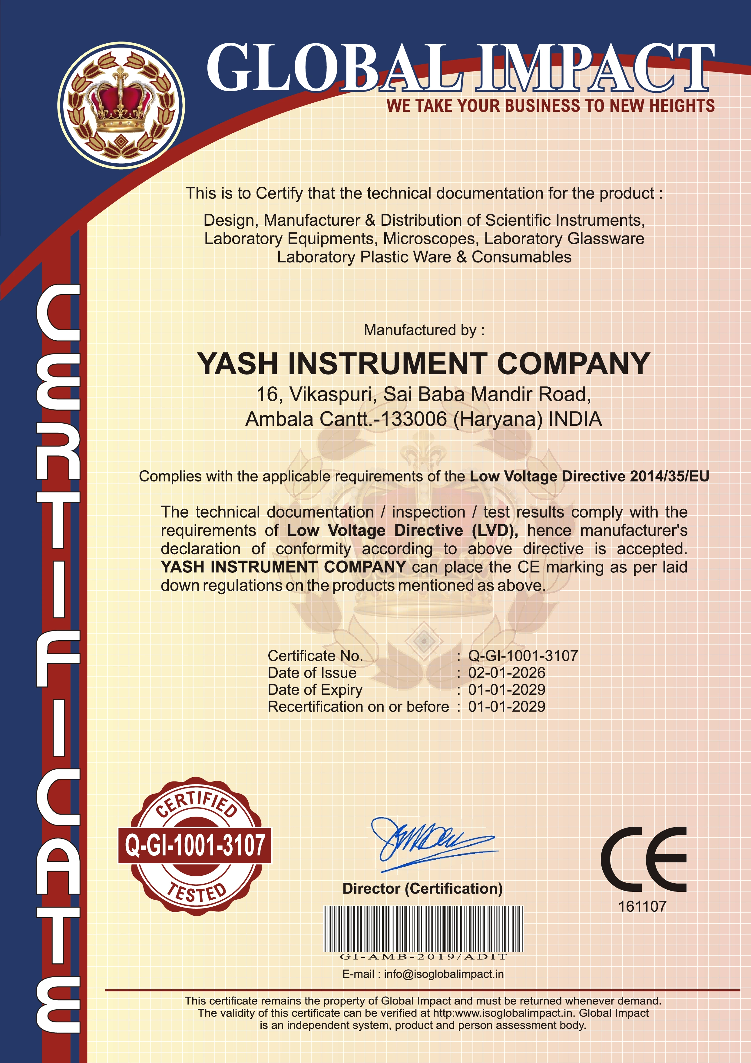 CE Certificate